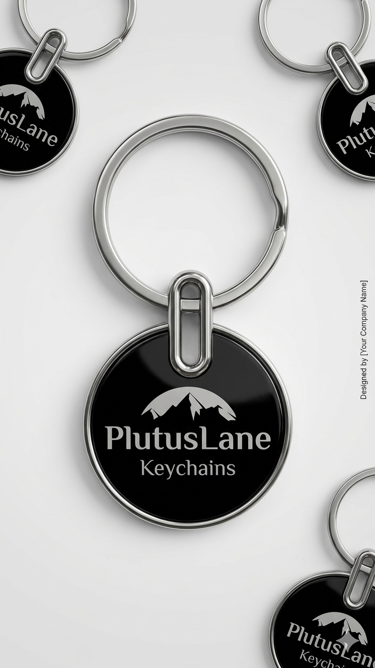 METAL GLASS KEYCHAIN