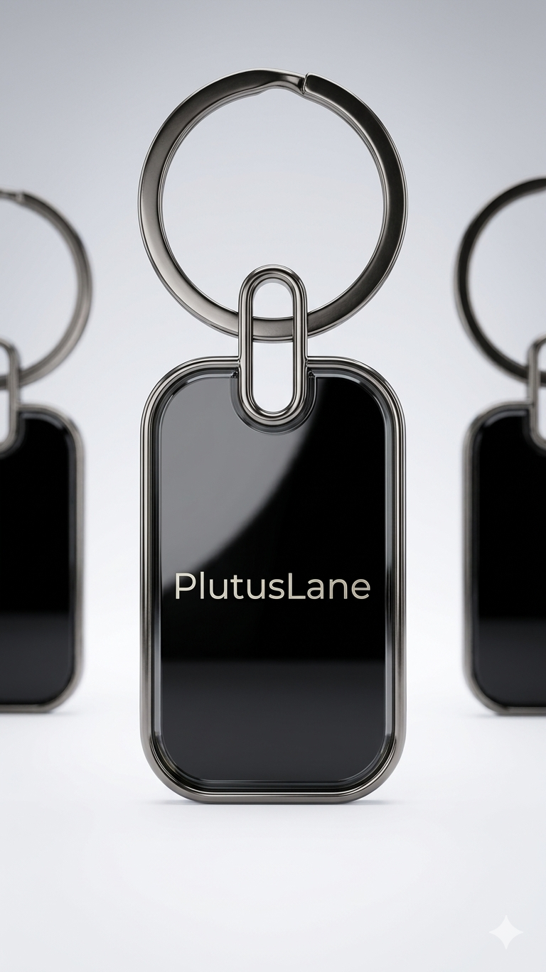 METAL GLASS KEYCHAIN